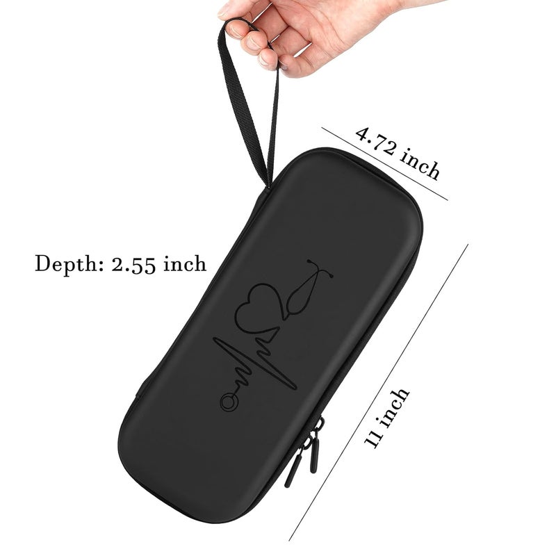 CDBXPRG Stethoscope Case for 3M Littmann,Stethoscope Carrying for MDF Acoustica Deluxe Stethoscopes,Stethoscope Travel Holder for Nurse Accessories Black - Image 2